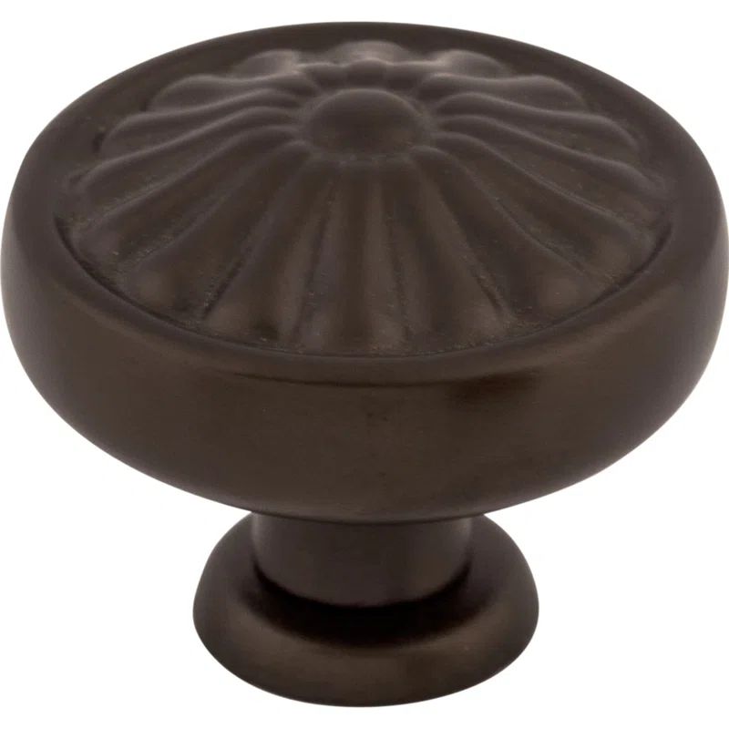 Oil Rubbed Bronze Round Mushroom Cabinet Knob with Mounting Hardware