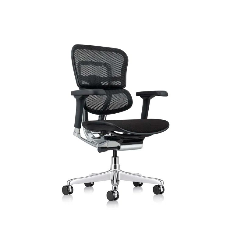 Ergo Executive High Back Swivel Chair in Black Mesh and Metal