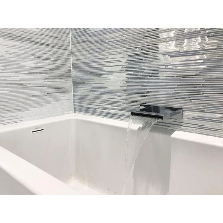 Sydney 66'' White Acrylic Alcove Bathtub with Left Drain