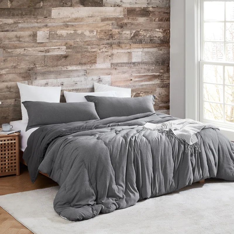 Glacier Gray Twin XL Microfiber Reversible Comforter Set