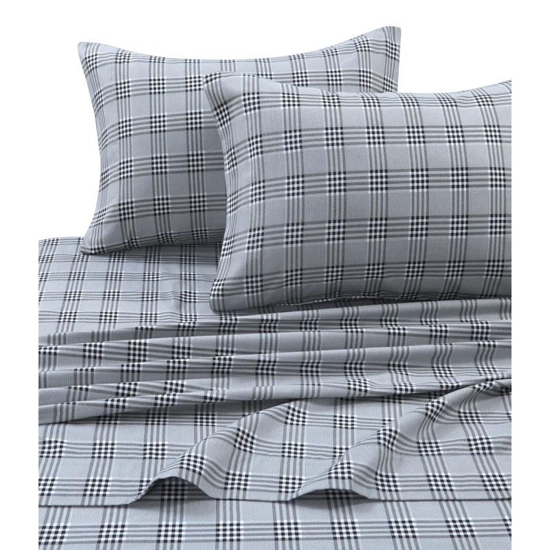 Savannah Plaid Twin Cotton Flannel Deep Pocket Sheet Set