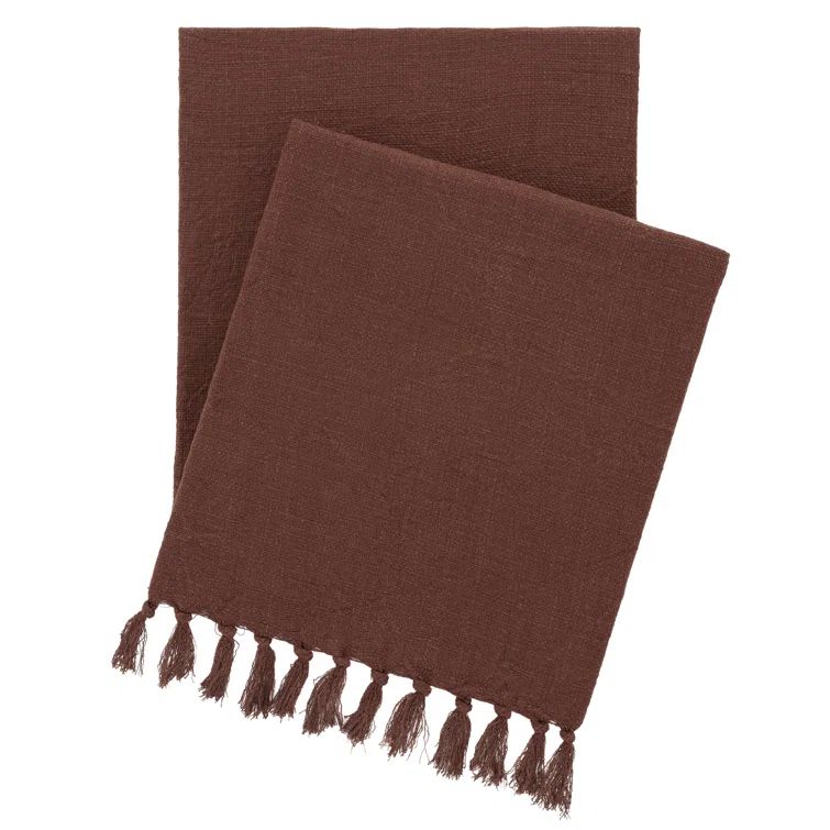 Evelyn Parchment Linen Handmade Throw Blanket