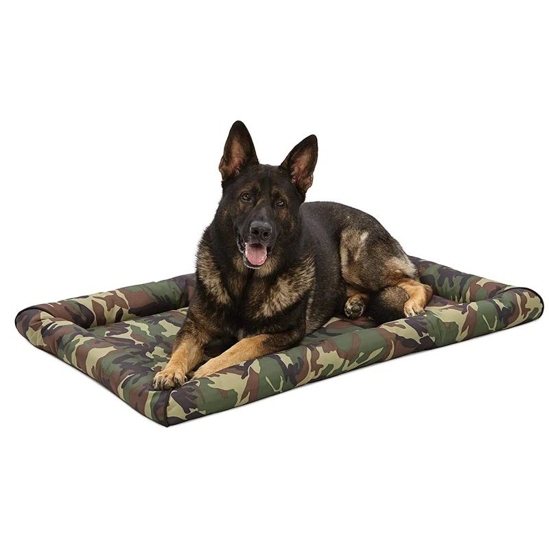 48" Green Camo Polyester Ultra-Durable Pet Bed