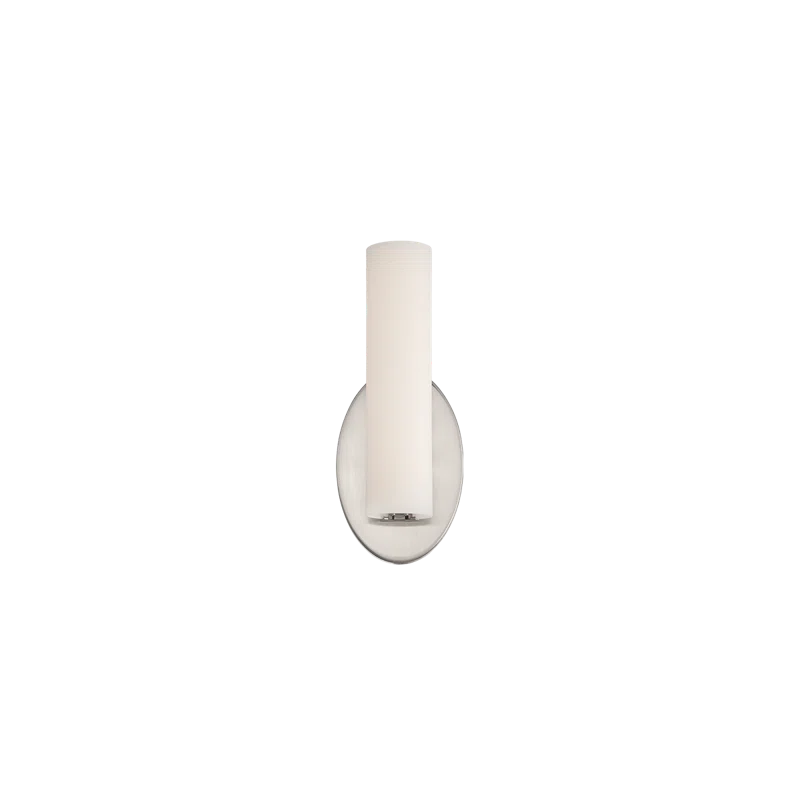 Loft Chrome Dimmable LED Bath Sconce with Opal Glass