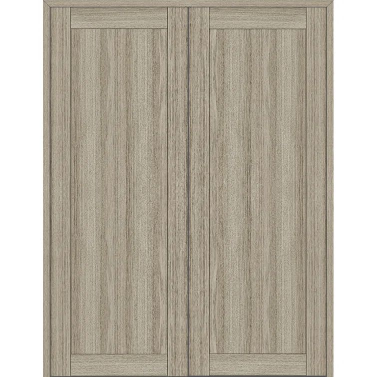 Shaker Style 48" x 80" Textured Composite Double Interior Door in Shambor
