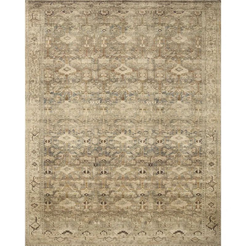 Ivory 9' x 12' Rectangular Oriental Synthetic Rug