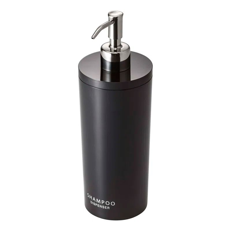 Black ABS Resin Shampoo Dispenser with Stainless Steel Pump