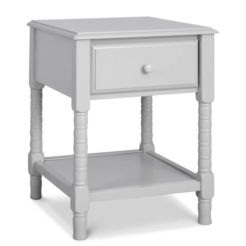 Fog Grey Jenny Lind Traditional Spindle Nightstand
