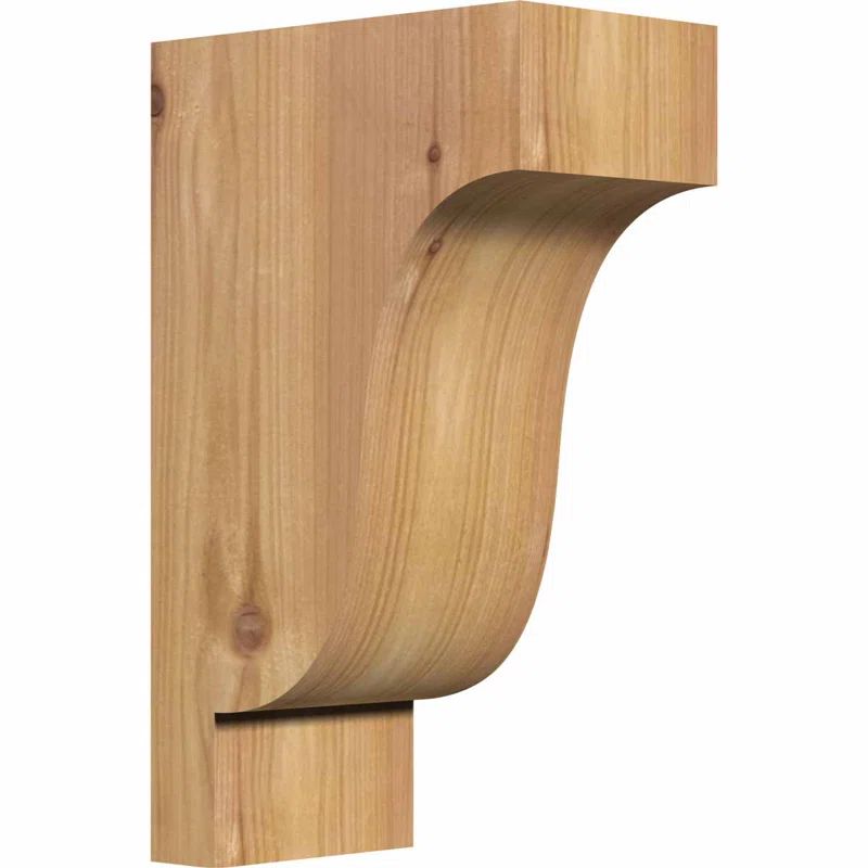 10" Unfinished Western Red Cedar Newport Corbel