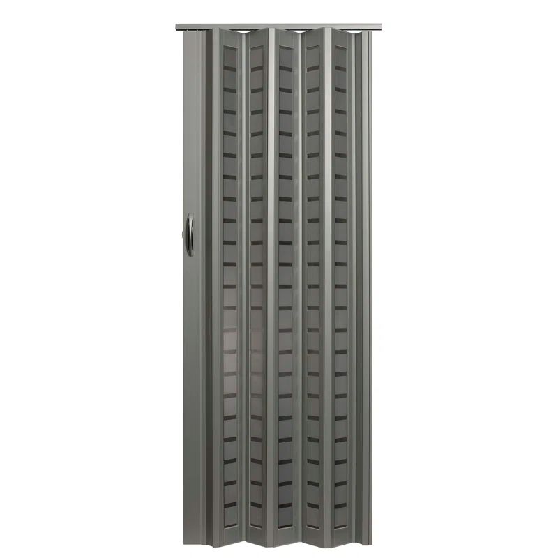 Metro Aluminum Accordion Door with Frosted Glass Panels, 36'' x 80''
