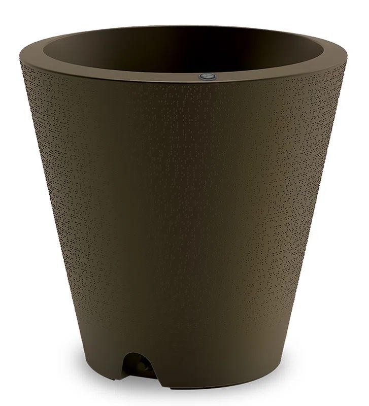 Old Bronze 26" Round Self-Watering Indoor/Outdoor Planter