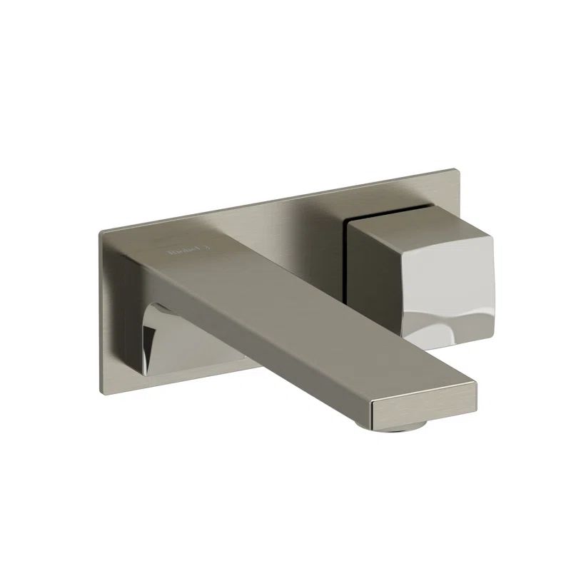 Brushed Nickel Wall Mounted Lavatory Faucet with Knob Handle