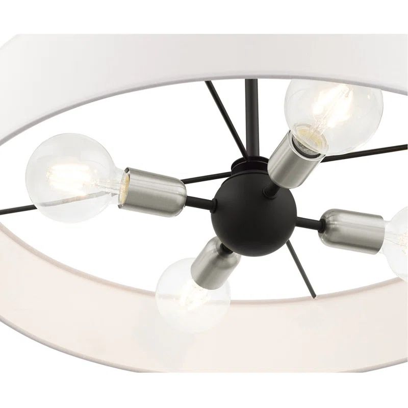 Venlo Elegance 4-Light Indoor/Outdoor Drum Pendant with Crystal Accents