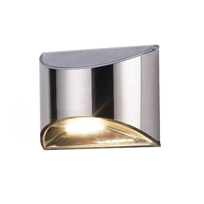 Stainless Steel Solar Powered LED Deck Light with Clear Glass