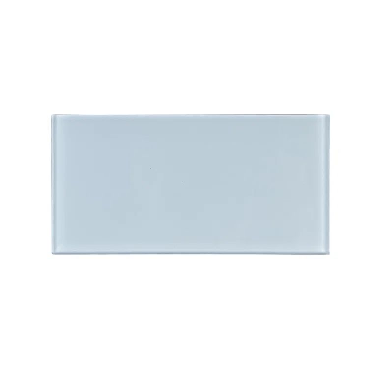 Moonlight Gray 3'' x 6'' Glass Peel and Stick Subway Tile