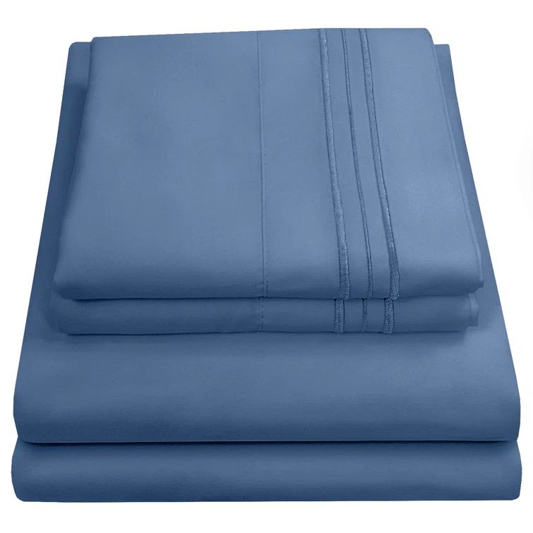 Full Size Denim Deep Pocket Microfiber Sheet Set