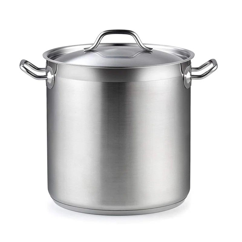 11 Quart Silver Stainless Steel Induction Stockpot with Lid