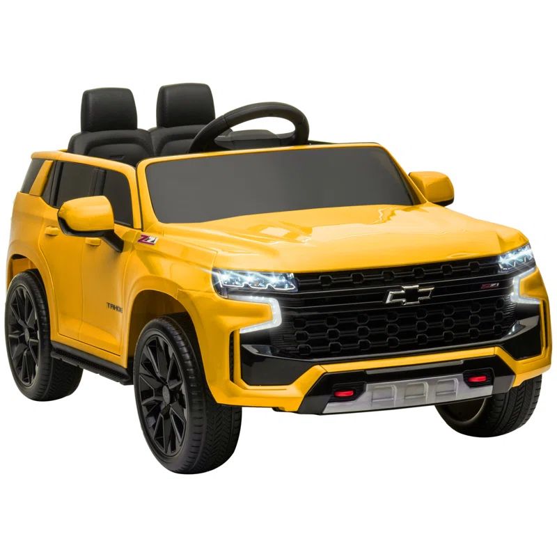 Yellow 12V Electric Ride-On Car with Remote Control