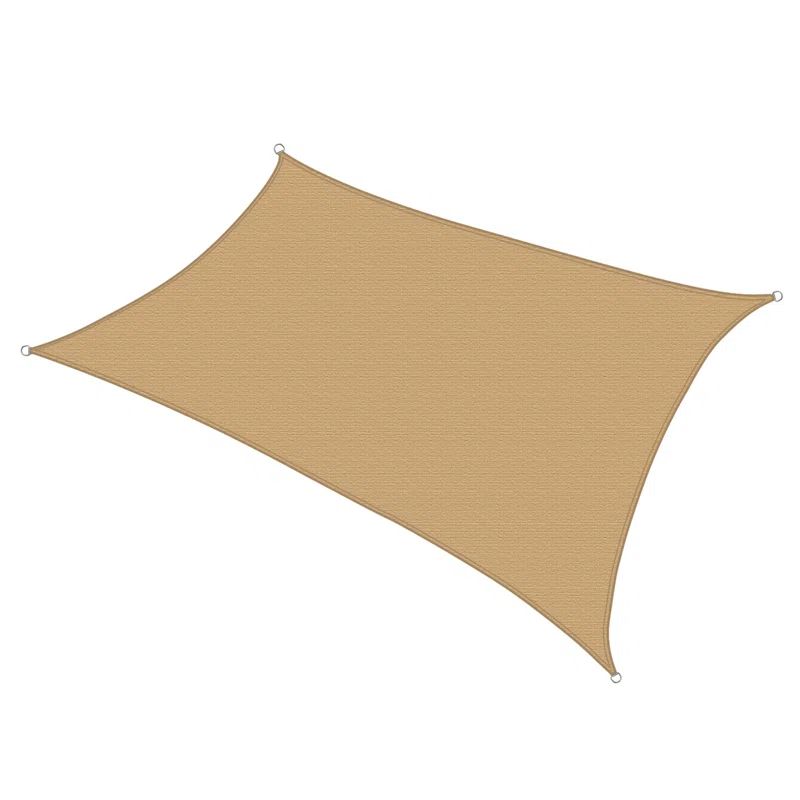 Beige Tan 12' x 8' Rectangular Sun Shade Sail