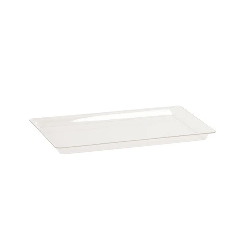 Clear Acrylic Rectangular Shallow Bakery Tray, 14" x 10"