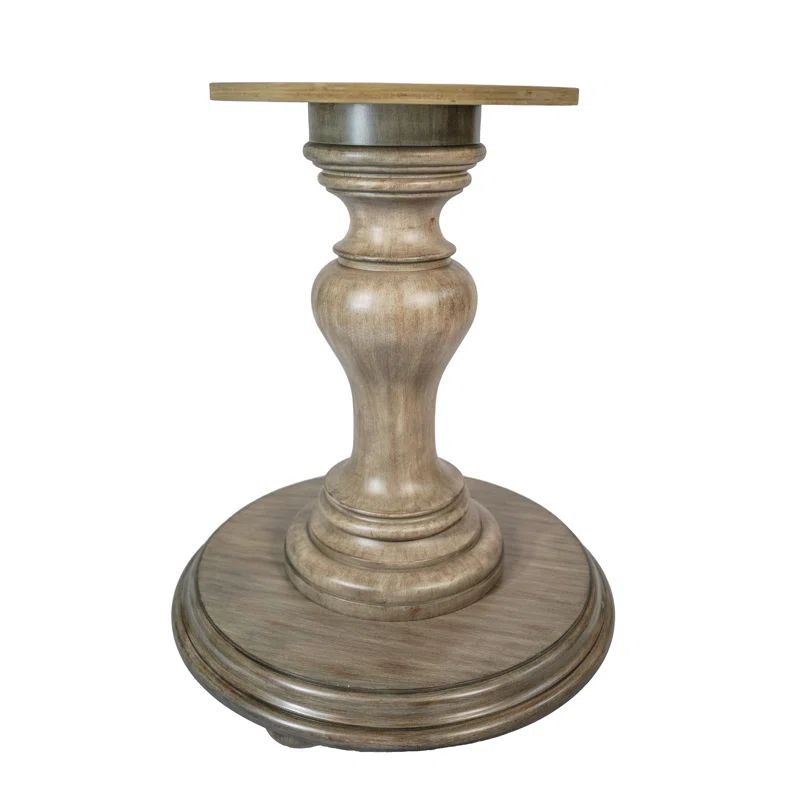 Driftwood 29" Engineered Wood Pedestal Table Base