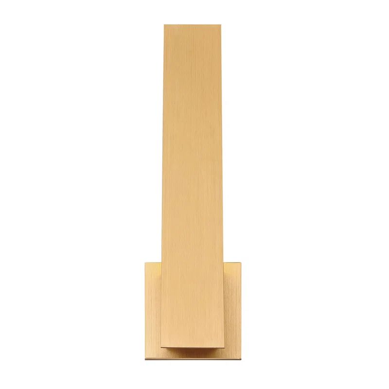 Annette Gold Finish Dimmable LED Wall Sconce with White Shade