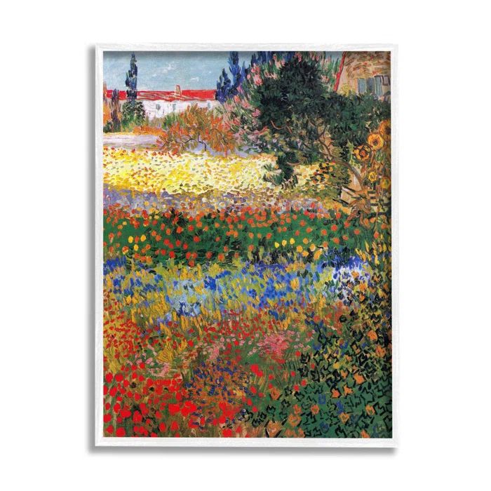 Vincent Van Gogh Landscape Canvas Print with White Frame, 30" x 24"