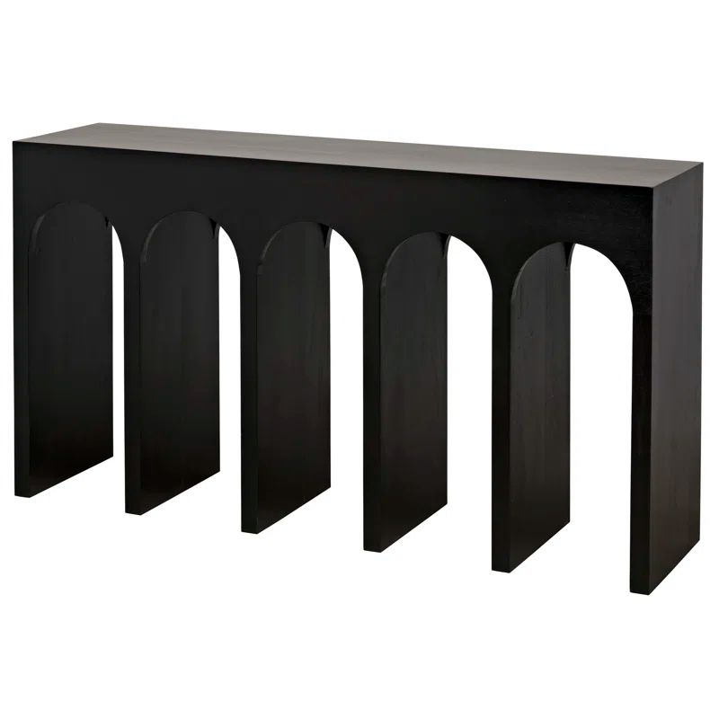 ArchBridge 59'' Hand-Rubbed Black Mahogany Console Table