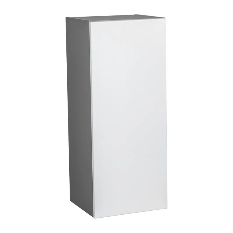 White Gloss Particleboard 36" Wall Cabinet with Soft-Close Door