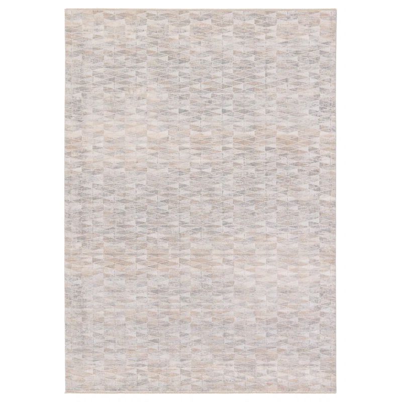 Luray Gray Trellis Rectangular Synthetic 5'x8' Area Rug