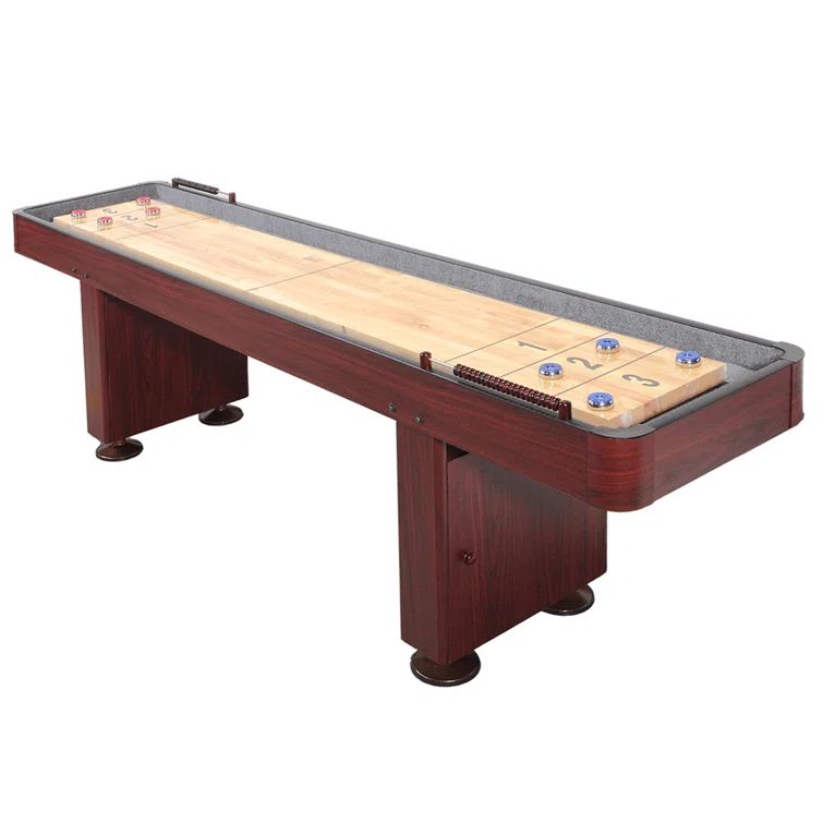 Challenger 12-Foot Dark Cherry Hardwood Shuffleboard Table