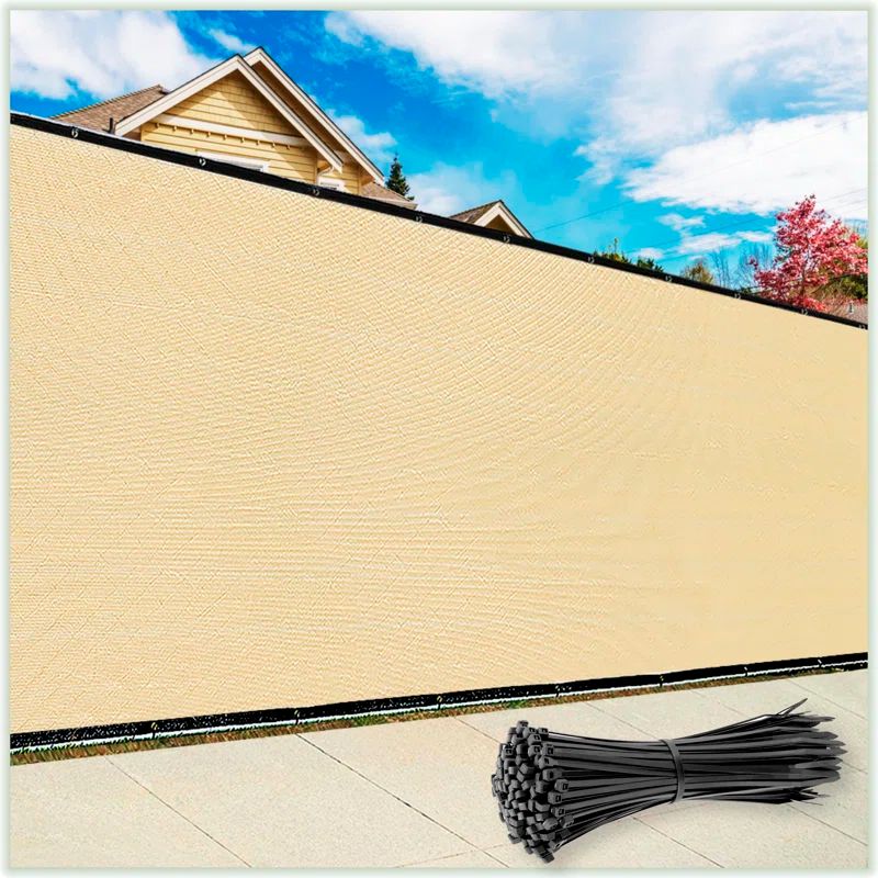 Heavy Duty Black Polyethylene Fence Privacy Screen with Brass Grommets