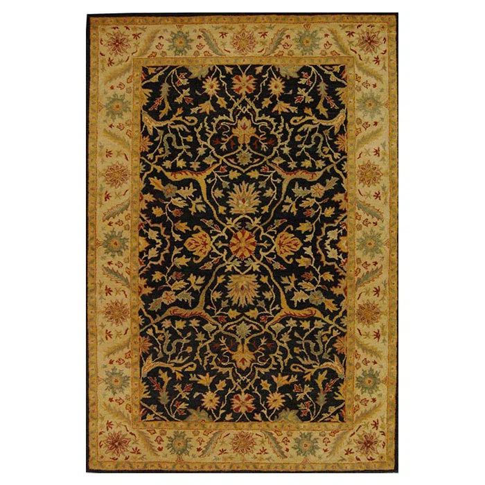 Handmade Black Wool 3' x 5' Tufted Area Rug