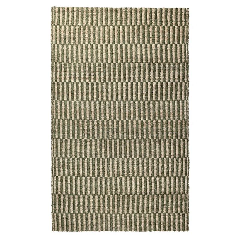Handwoven Green and Natural Jute Rectangular 9' x 12' Rug