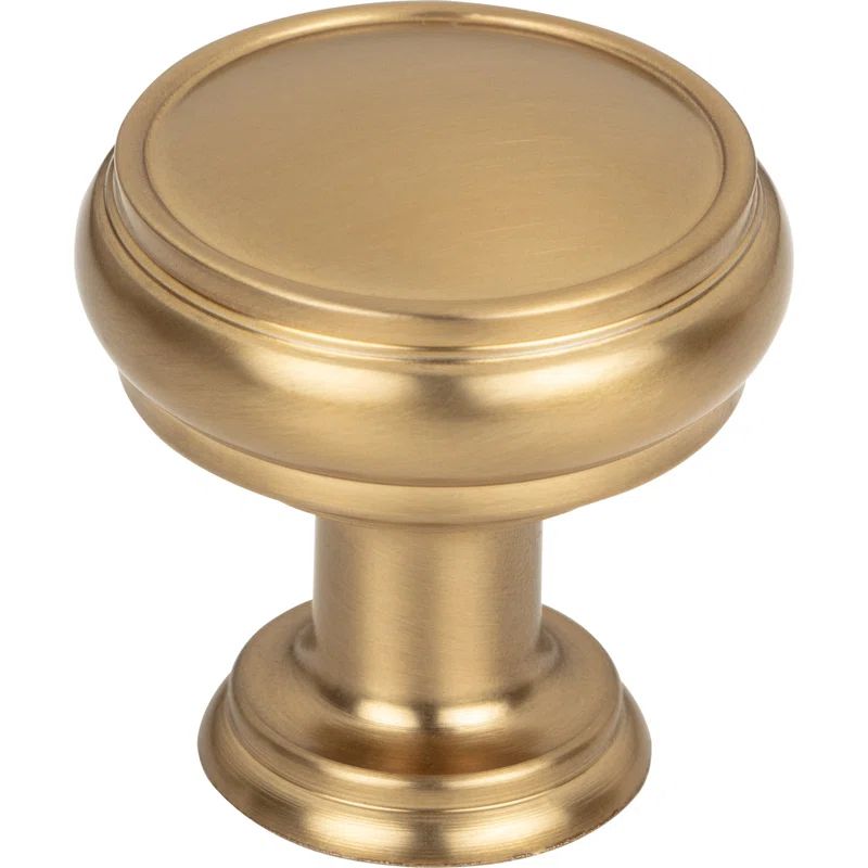 Honey Bronze Round Mushroom Cabinet Knob with Mounting Hardware