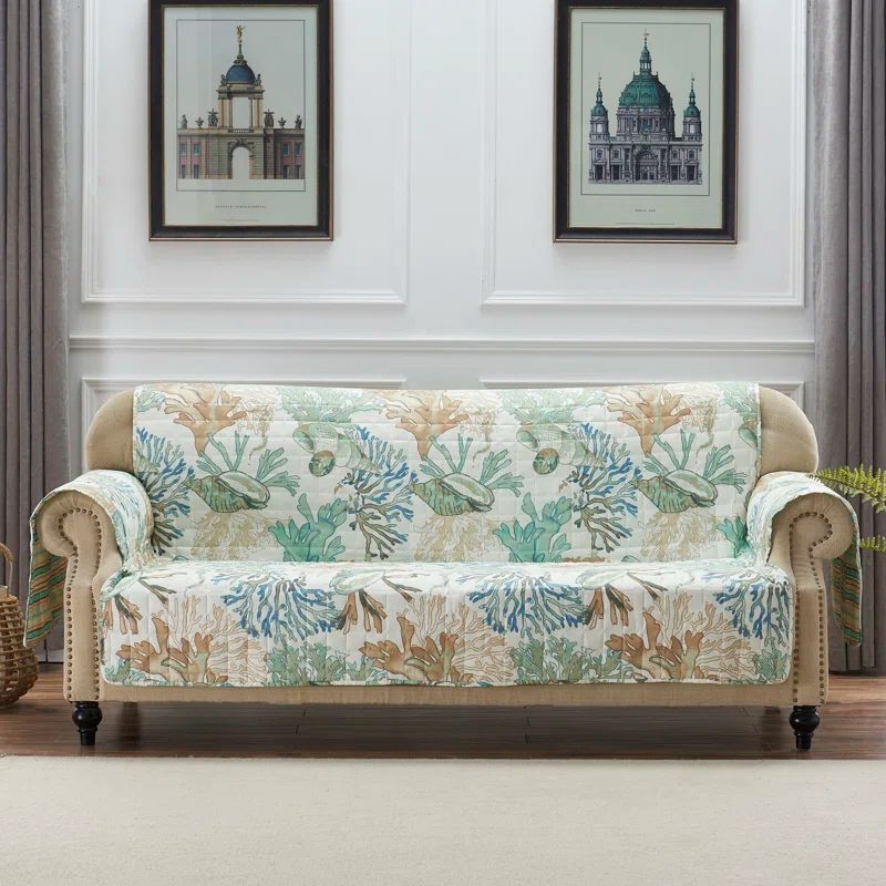 Atlantis Jade Coastal Reversible Sofa Furniture Protector