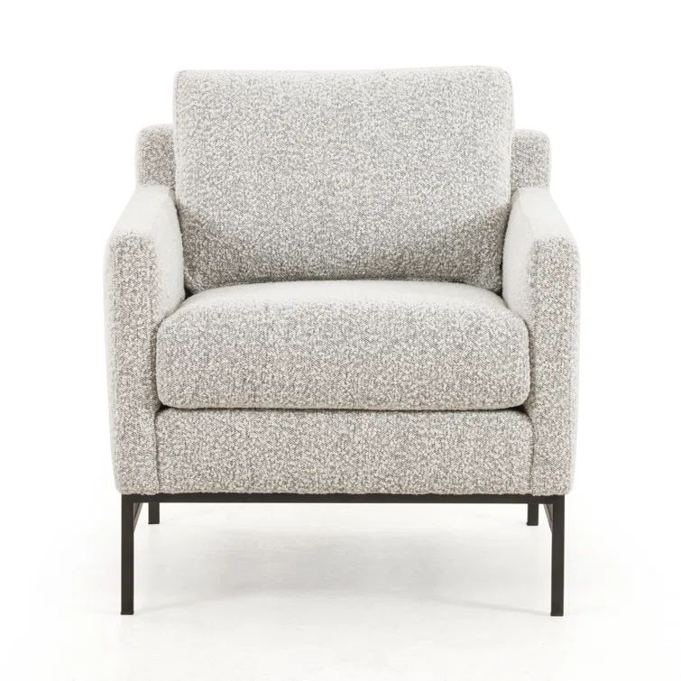 Carbon Ebony Knoll Domino Leather Accent Chair