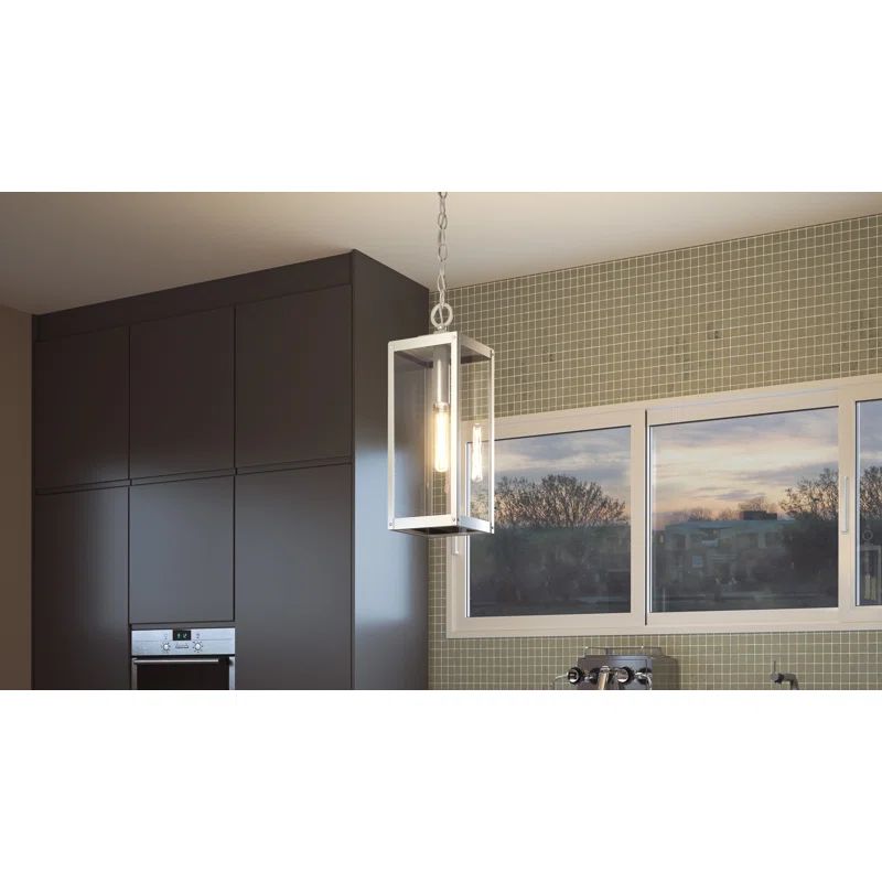 Westover Transitional Western Bronze Mini Pendant with Clear Glass