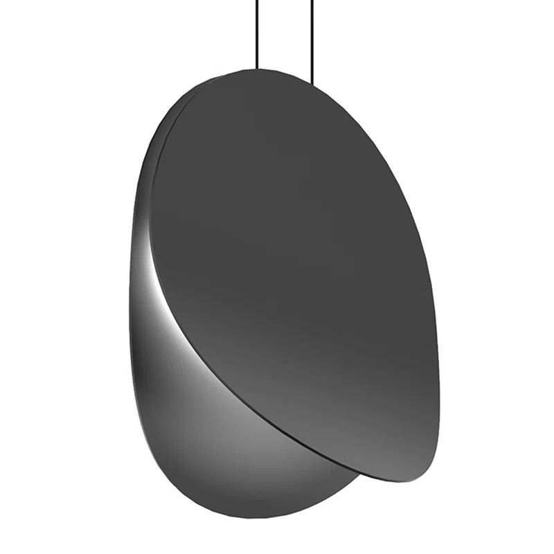 Satin Black Aluminum Bowl LED Pendant for Indoor/Outdoor Use