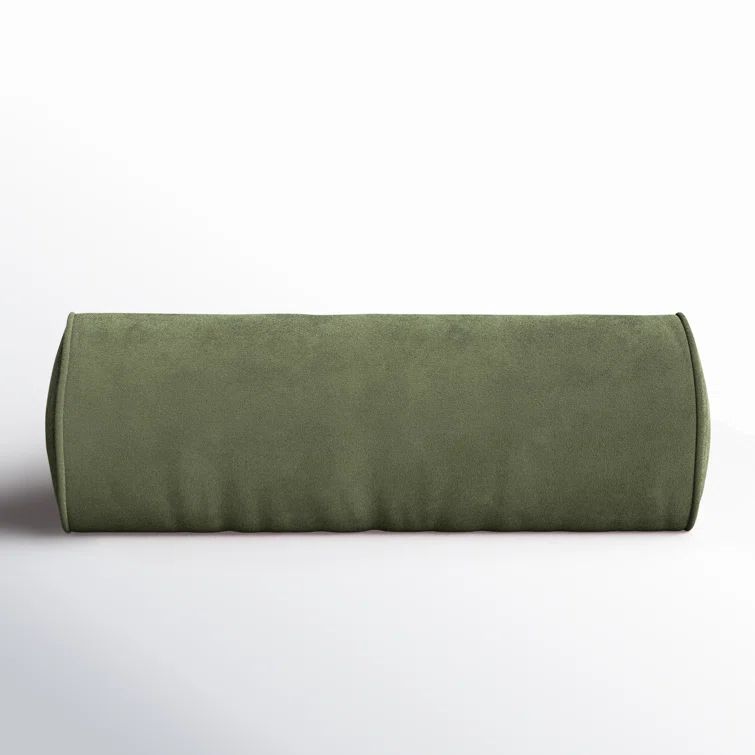 Utsjoki Medium Green Cotton Bolster Pillow Cover