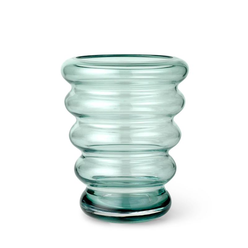 Mint Green Handblown Glass Sculptural Vase