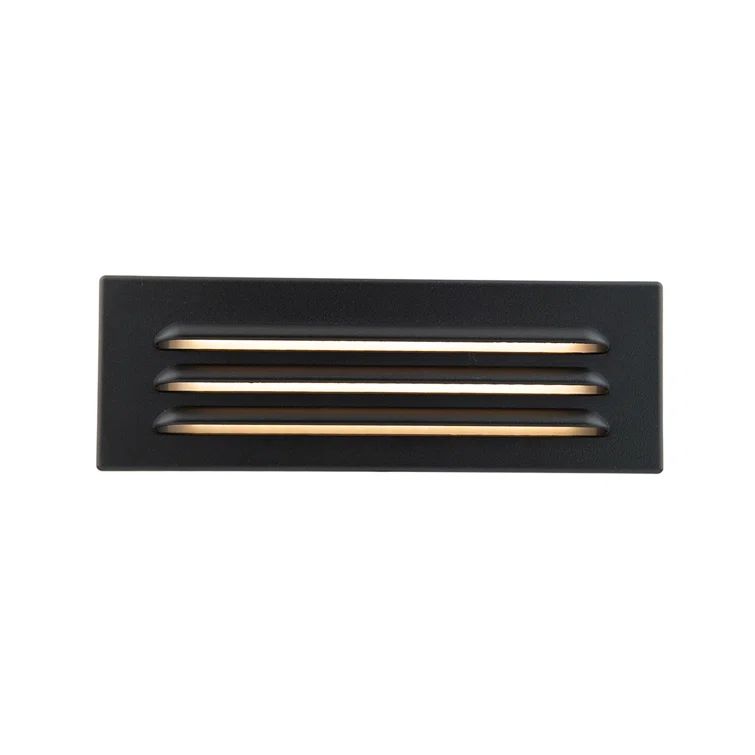 Black Aluminum Low-Profile Dimmable LED Step and Wall Light
