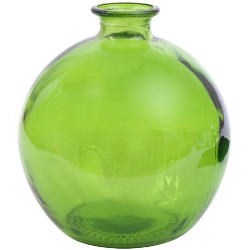 Clear Recycled Glass Round Table Vase for Decorative Bouquets