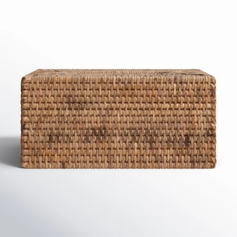 Brown Burmese Rattan Tissue Box Cover