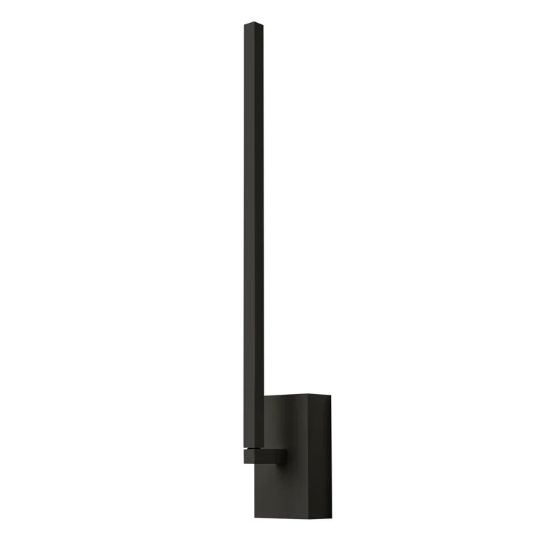 Pandora Sleek Black Aluminum Dimmable LED Sconce