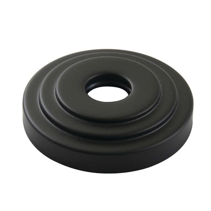 Matte Black Brass 3" Decorative Escutcheon Flange