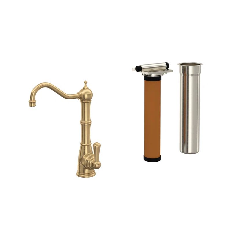 Polished Nickel Traditional Brass Kitchen Faucet