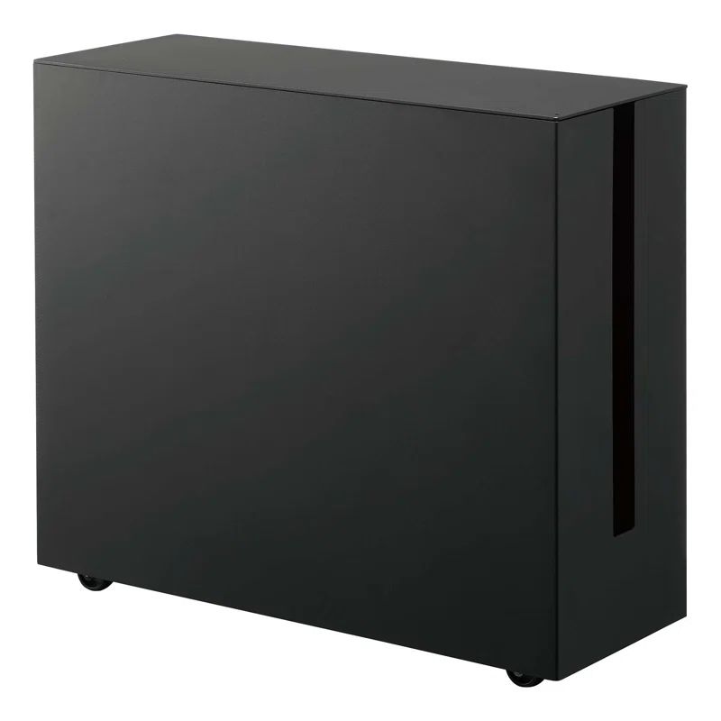 Black Steel Rolling Cable Management Box with Wheels
