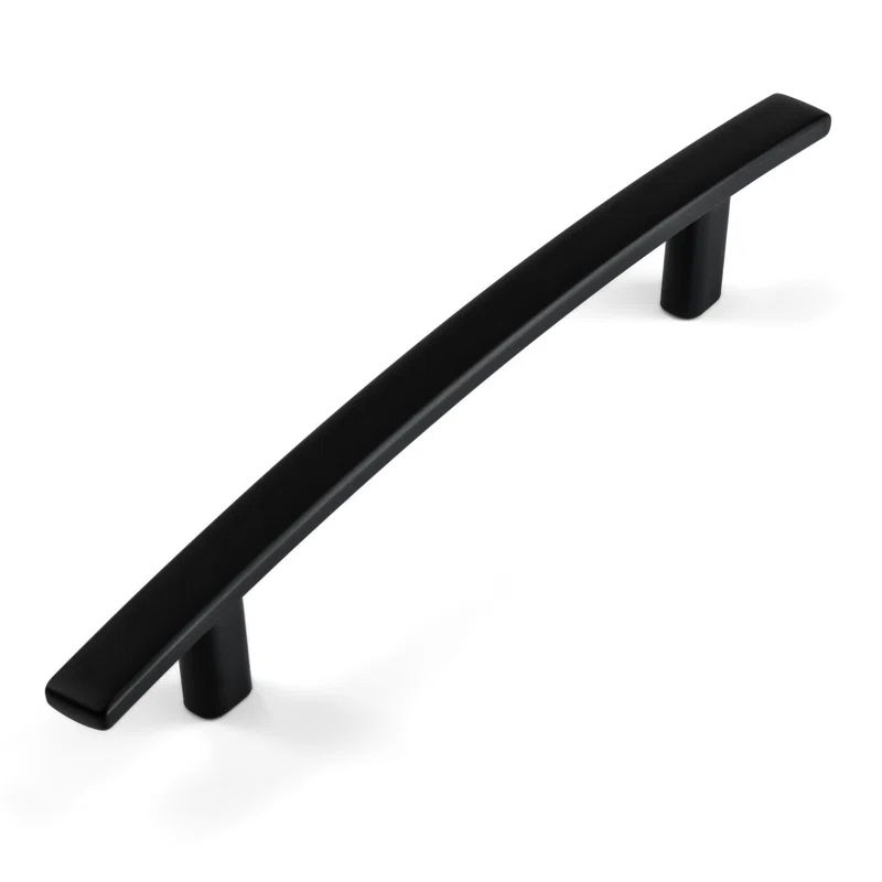 Black Matte Modern Arched Cabinet Bar Pull Set