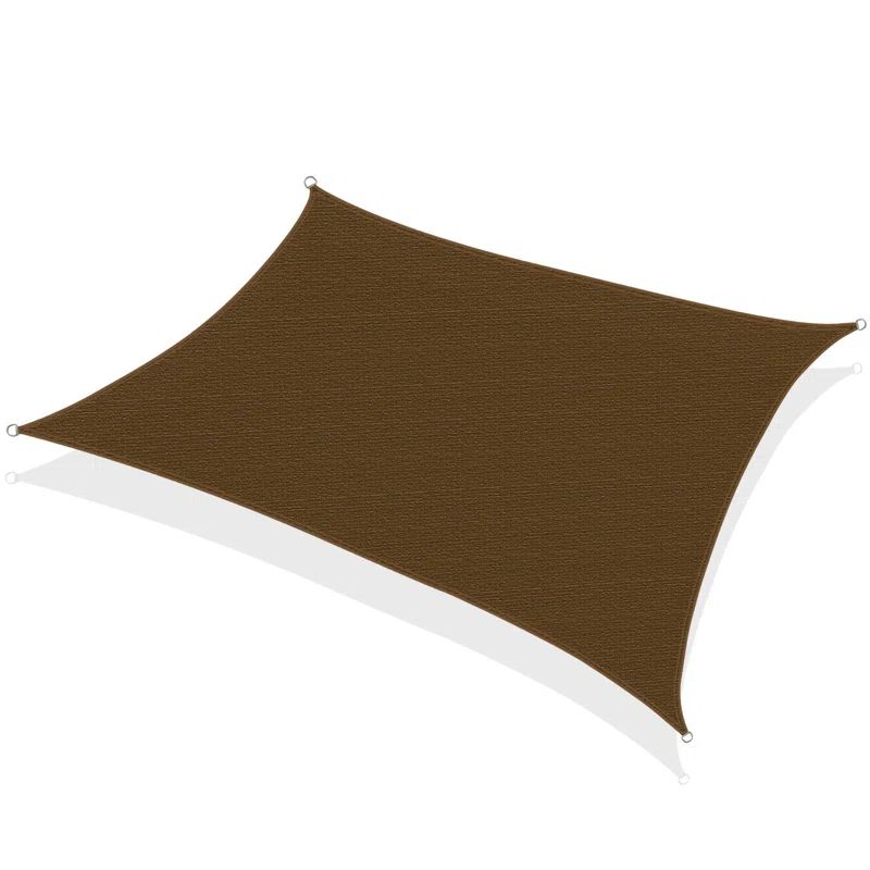 Brown 8' x 12' Rectangular Outdoor Shade Sail